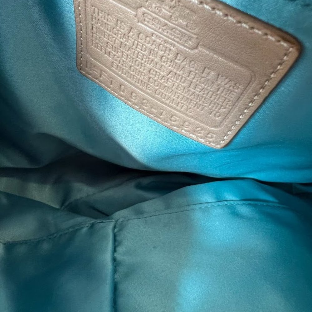 Rare COACH Bag with Tiffany blue lining in Black
